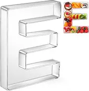 Uiifan 10'' Acrylic Letter Box Form Tray Display Fillable Letter Charcuterie Box Acrylic Candy Dish for Birthday Party Reusable Plates for Food, Not Include Lid(Clear,Letter E)