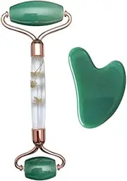 Facial Rollers Aventurine Face Massage Jade Roller Gouache Scraper Natural Gouache Stone Reduce Wrinkles Stretch Skin Gua Sha Jade Roller Tools-Type F
