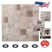 Stainless Steel Peel and Stick Tiles - 20 Sheets for Modern Kitchen Backsplashes