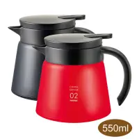 在飛比找momo購物網優惠-【HARIO】不銹鋼真空保溫咖啡壺550ml-兩色