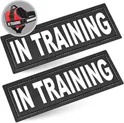 Industrial Puppy in Training Dog Patch with Hook Back and Reflective Lettering - Service Dog in Training Patch Tag for Service Dog Vest in Training Dog Patch for Working Dog