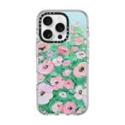 iPhone 16 Pro Clear Case MagSafe Compatible Summer Poppies
