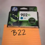 October 2022 Genuine HP 902XL - Cyan Ink Cartridge T6M02AN - New Sealed Box