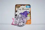 Brand New Purple Plush Mouse Rattle Cat Toy FREE S/H! Help BCR!
