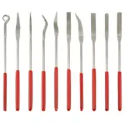 10 Pieces Mini Needle File Set, Multipurpose Small Diamond 3x140mm Bent Tool