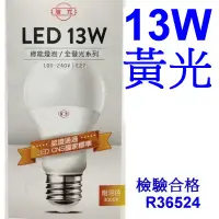 在飛比找蝦皮購物優惠-小港數位【可刷卡】旭光 E27 13W 全周光 LED 燈泡