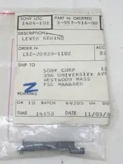Sony OEM Record Lever Slide Switch for TCM-600 TCM-600B #3-557-516-00
