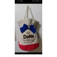 在飛比找蝦皮購物優惠-迪士尼 Duffy 達菲熊 帆布材質 2way 水桶包 肩背