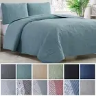 Mellanni Bedspread Coverlet Set 3-Piece Oversized Bed Cover, Ultrasonic Quilt