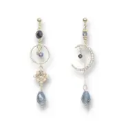 Asymmetry Moon Long Tassel Dangle Drop Earrings for Women