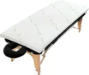 HOMBYS Memory Foam Massage Mattress Topper With Cooling Rayon Derived From Bamboo Cover, Elastic Bands, Non-Slip Lash Cushion (Bed Not Included)