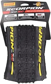'Pirelli Scorpion XC RC Mountain Bike Tire, Racing Performance, Tubeless Ready Clincher TLR, (1) Tire, Enhanced ProWall or Lightweight LITE MTB Casing/Black or Yellow Label / 29'' Sizes'