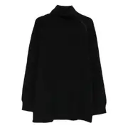 [Yohji Yamamoto] Yohji Yamamoto High-neck Cable-knit Sweater III NUMERIC BLACK