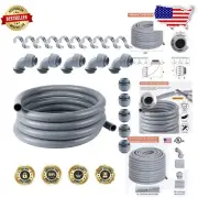 Versatile 1-1/2" x 25ft Flexible PVC Electrical Conduit - 10 Straps Included