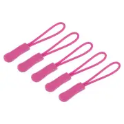 20pcs Zipper Pulls Pull Head Handle Replacement Tab Tags Cord Extension Rose Red