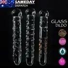 Glass Dildo Crystal Dong Anal Plug Double Ended Thruster Vagina Adult Sex Toy