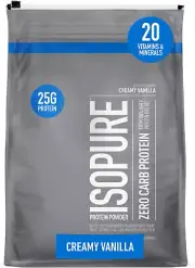 Isopure Zero Carb Whey Protein Isolate, Creamy Vanilla, 7.5 lb, (3.4 kg)
