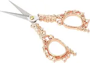 Multifunctional Vintage Embroidery Scissors Excellent Zinc Alloy Material for Work Elaboration (Rose Gold)