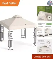 Universal Fit 10x10 Canopy Replacement Top - Weather-Resistant Pavilion Cover