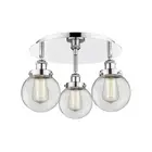 Innovations Lighting 916-3C-10-18 Beacon Flush Beacon 3 Light - Chrome