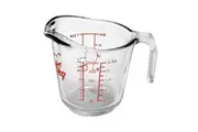 Anchor Hocking 250ml 1-Cup Glass Measuring Jug Kitchen Baking Cup Small Clear