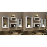 Wall Cube Shelves 8 pcs White vidaXL