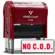 No C.O.D. Self-Inking Office Rubber Stamp
