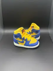 Sz 4c Baby Jordan 1 Retro High OG Reverse Laney Yellow Blue TD FD2598-700 Shoes