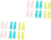 FRCOLOR 2sets Silicone Cuticle Cutter Handle Sleeves Non-slip Cuticle Scissor Handle Covers for Tweezers Nail Art Scissors Compact Light Protects Tweezers Hands 12pcs*2