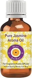 Deve Herbes Pure Jasmine Aroma Oil (Suitable For Aroma Diffuser) 100% Natural Therapeutic Grade 100ml (3.38 oz)