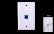 Ethernet Wall Plate CAT6 1-Port Single Gang Keystone RJ45 Network Punch Down