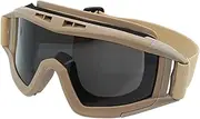 Tbest Desert Locust Glasses, Windproof, Sandproof, Impact-resistant, Khaki