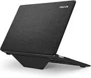 MOSISO Compatible with MacBook Air 13 inch Case 2022 2021 2020 2019 2018 A2337 M1 A2179 A1932, Knit Fabric Coated Plastic Hard Shell Case with Fold Kickstand for MacBook Air 13.3 inch Case, Black