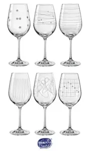 Bohemia Crystal Elements Wine Glass 450ml 6pc crystal glass 40729.450.12 1.5k