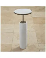 Global Views Tall Cored Marble Table