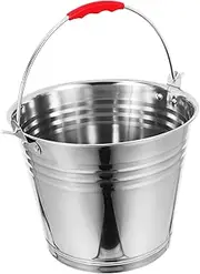 FONDOTIN Stainless Steel Portable Bucket Multifunctional Water and Milk Storage Corrosion Resistant Construction for Home Ranches and Hotels
