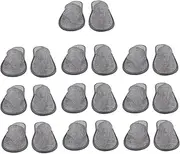 Washable Hotel Slippers 20Pcs Disposable House Slippers Travel Slippers Breathable Closed Toe Slippers Unisex Cloth Slippers for Hotel Home Guest Massage Spa Light Grey Fleece Toes Slippers