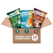 Quest Nutrition Protein Chips Variety Pack, BBQ, Cheddar & Sour Cream, Sour Crea