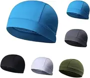 [WATIIFUFU] Skull Headband Men's Cycling Cap Quick Dry Beanie Sports Hat Cycling Beanie for Men Women Black