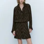 Massimo Dutti Short Zebra Print Dress, Size 4