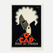 Galrie O Cap Pour Les Cheveux Vintage Advertising Poster by Charles Loupot Art Decor, Poster Only, A1 60 x 84cm (23 x 33inch)