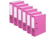 Colourhide Lever Arch File Folder A4 Cassis Pink Pack 6