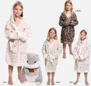 ComfyLuxe Children's Leopard Pattern Hooded Robe
