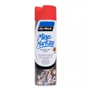 DY-MARK Mine Marking Vertical Spray Paint Fluro Red 350g Aerosol Spot Line Mark