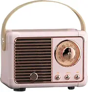 Retro Blue-Tooth Speaker - Vintage FM Radio Old Fashioned,Retro Blue-Tooth Speaker with Powerful Sound, for Kitchen Bedrooms Outdoor B/