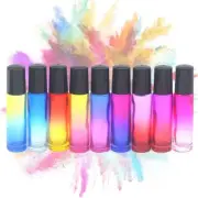 Transparent Amber Glass Roller - 10ml Essential Oil Bottle Refillable Vial Conta