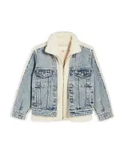 Blanknyc Girls' Bear Hug Denim & Sherpa Jacket - Big Kid