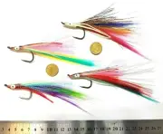 2x Premium Hi Viz large Hand Tied Fishing Flashers 6/0 hooks Snapper & Kingfish