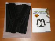 POSTURE Corrector Upper Back Brace Straightener Pain Relief NEW Black NO SLOUCH