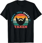 [X.Style] Funny Quote This Beard is Taken This Beard is for Girl Tees ds141 T-Shirt (L) Black